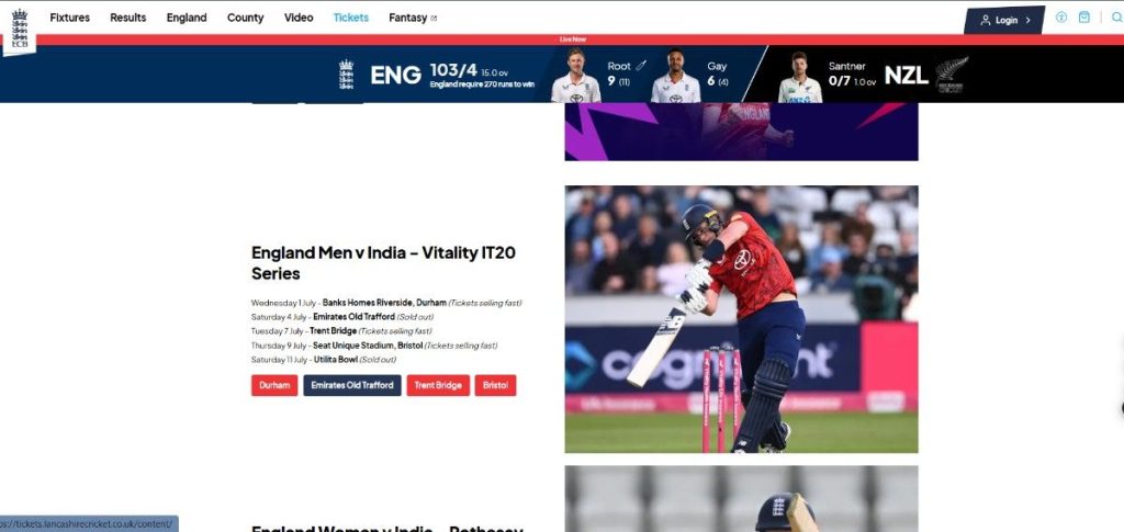 ECB Tickets Portal