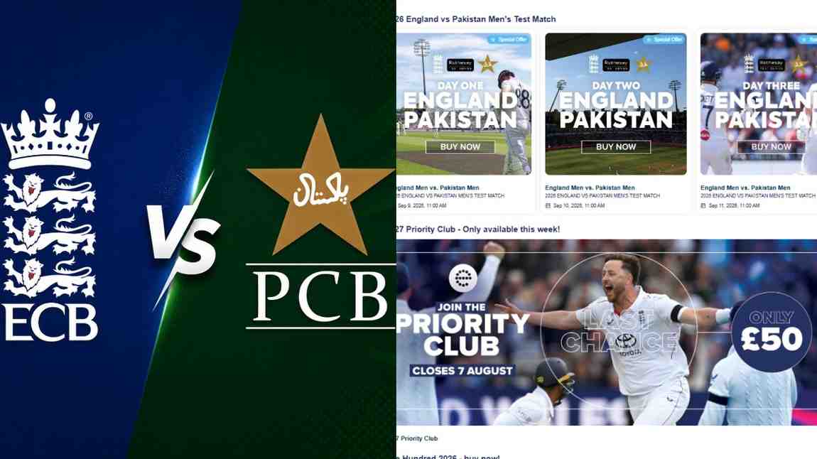 Pakistan Tour of England 2026 Tickets